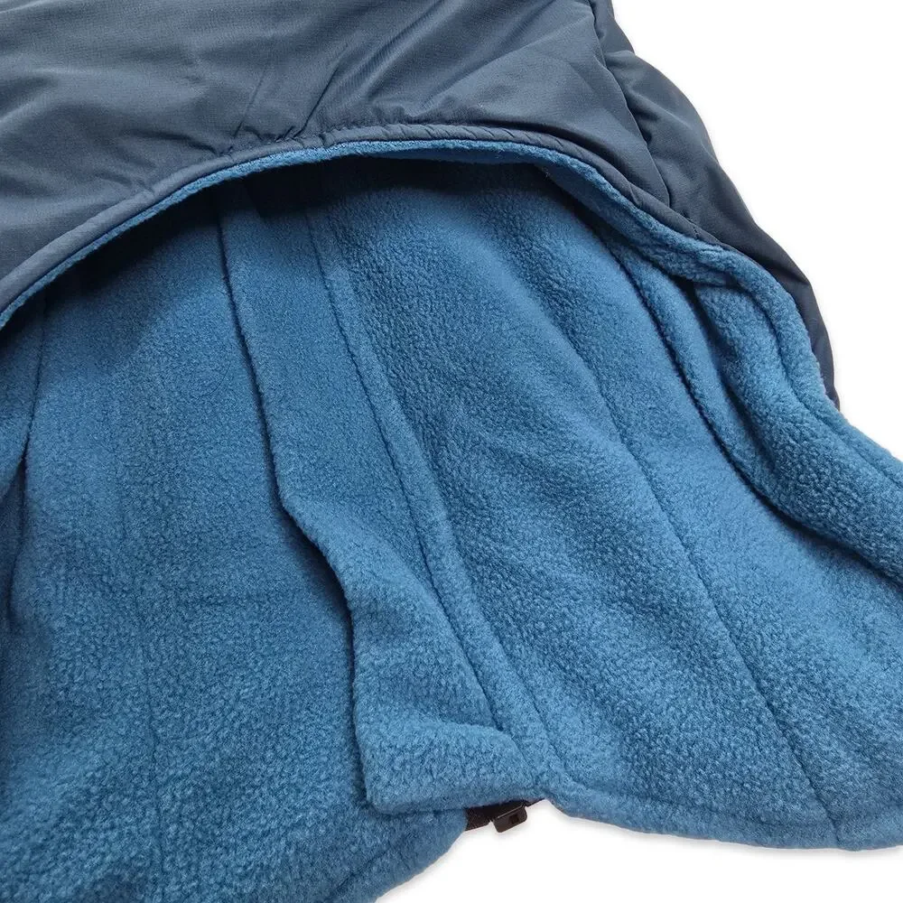 Lelepet Dog Jacket Built-In Harness Winter Coat Medium Blue Reflective Fleece‎